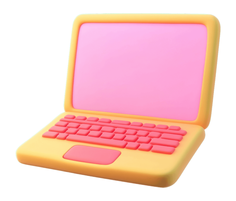 A 3d view of a laptop