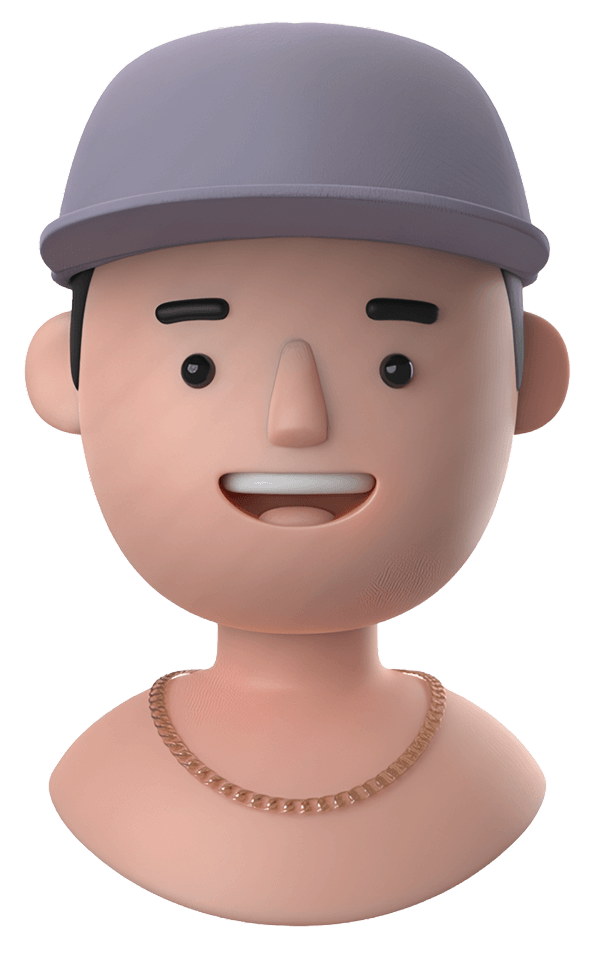 A 3d view of a handsome boy representing me!